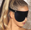 Image of a woman wearing a blindfold