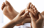 Woman feet getting a massage